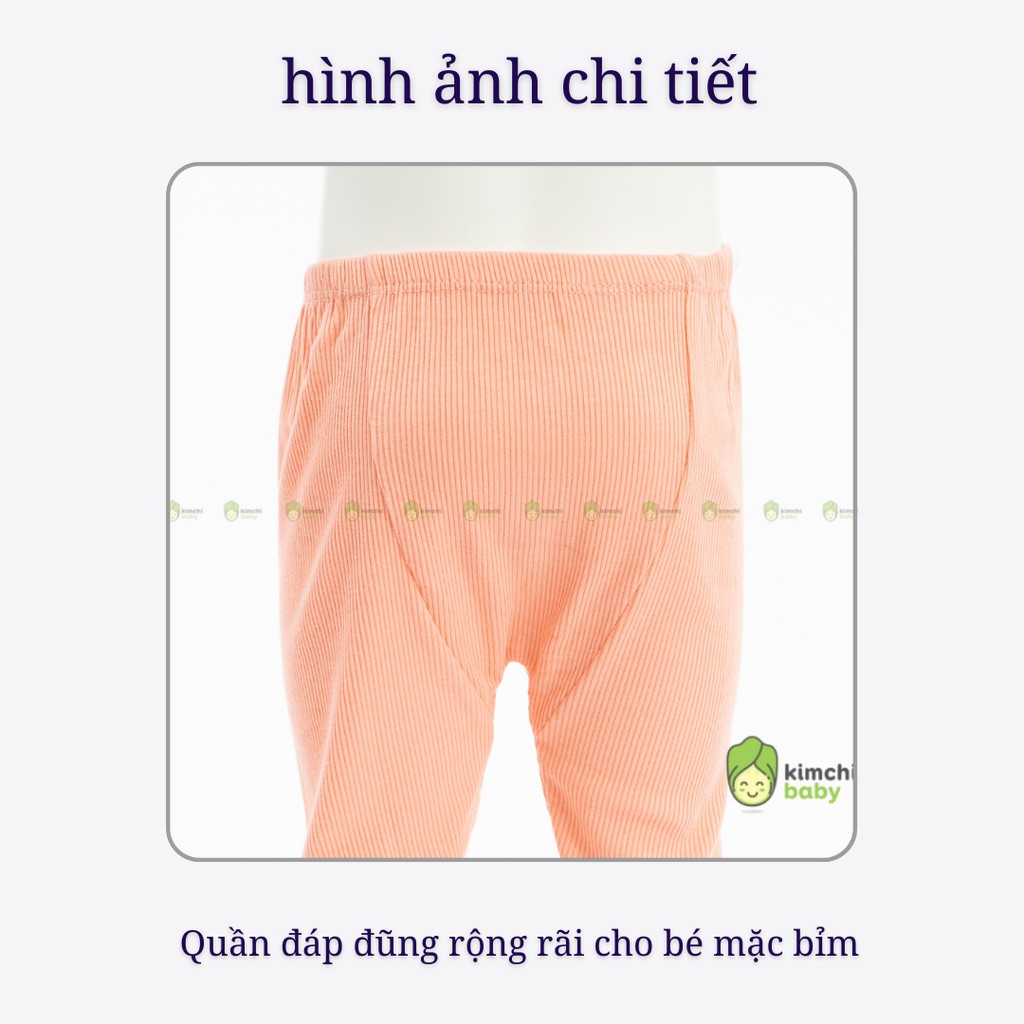 Quần Bé Gái, Bé Trai KIMCHIBABY Vải Thun Gân Đáp Đũng In Hình Pony Dễ Thương, Quần Dài Cho Bé Mặc Thu Đông KWQTD2104