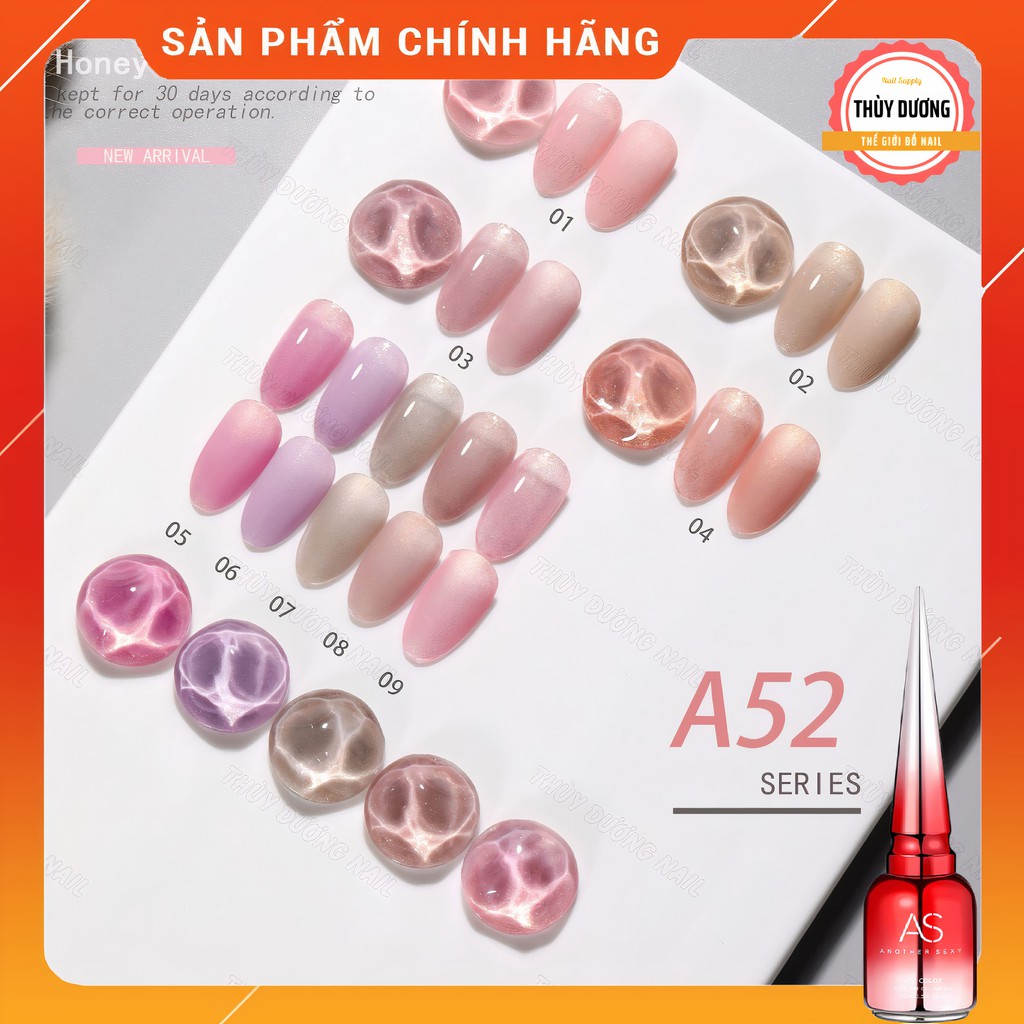 Sơn gel AS chính hãng chai đỏ mã A52 15ml