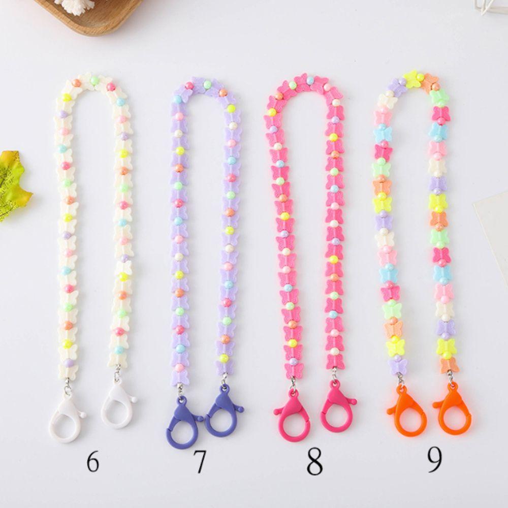 LAY Dây Chuỗi Hạt Đeo Kính Chống Trượt Hình Bướm Nhiều Màu Sắc