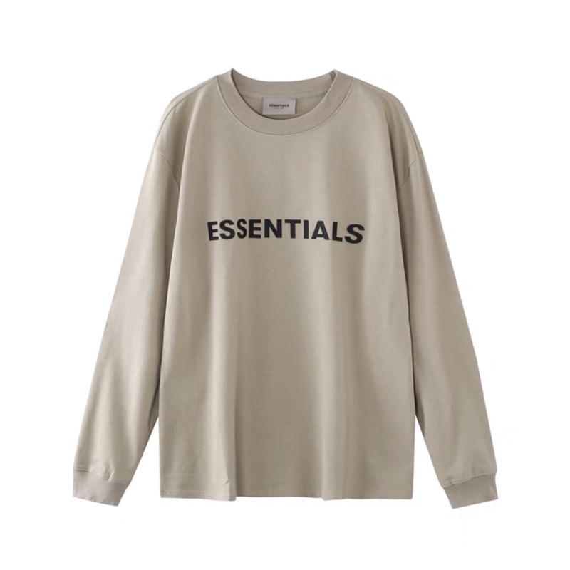 Áo thun ESSENTIALS dài tay nam nữ chất nỉ mỏng ấm áp