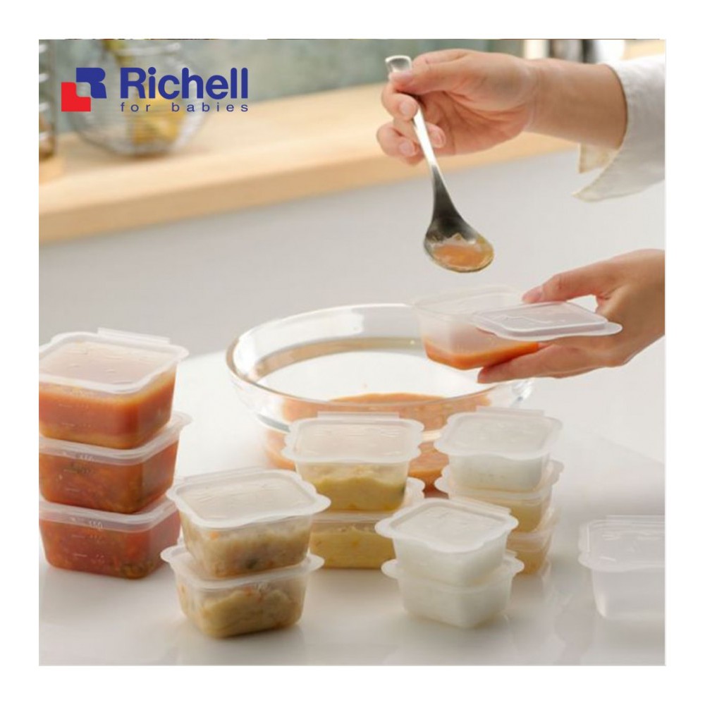 [Chính hãng] Bộ hộp đựng thực phẩm Richell Nhật Bản (50ml/100ml/150ml) RC98106-07-08