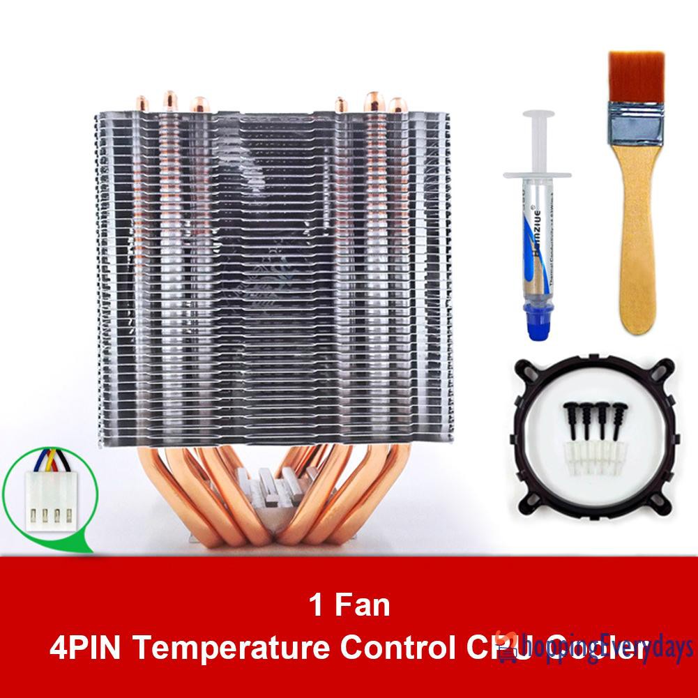 Quạt Tản Nhiệt Làm Mát Cpu 6 Ống 4 Pin Pwm Yên Tĩnh