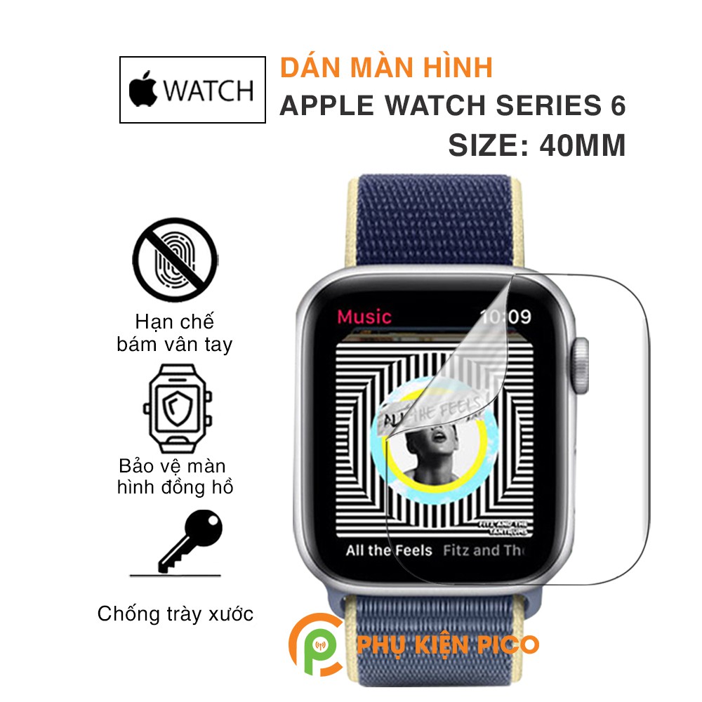 Dán màn hình Apple Watch Series 6/Apple Watch SE 40mm 44mm dẻo trong suốt – Dán dẻo Apple Watch