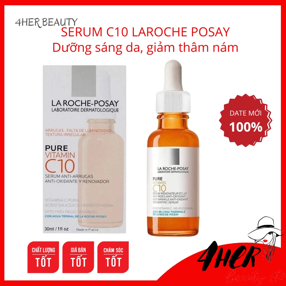 Serum làm sáng da Pure Vitamin C10 Serum La Roche Posay 30ml– Hồi sinh làn da sạm đen của bạn