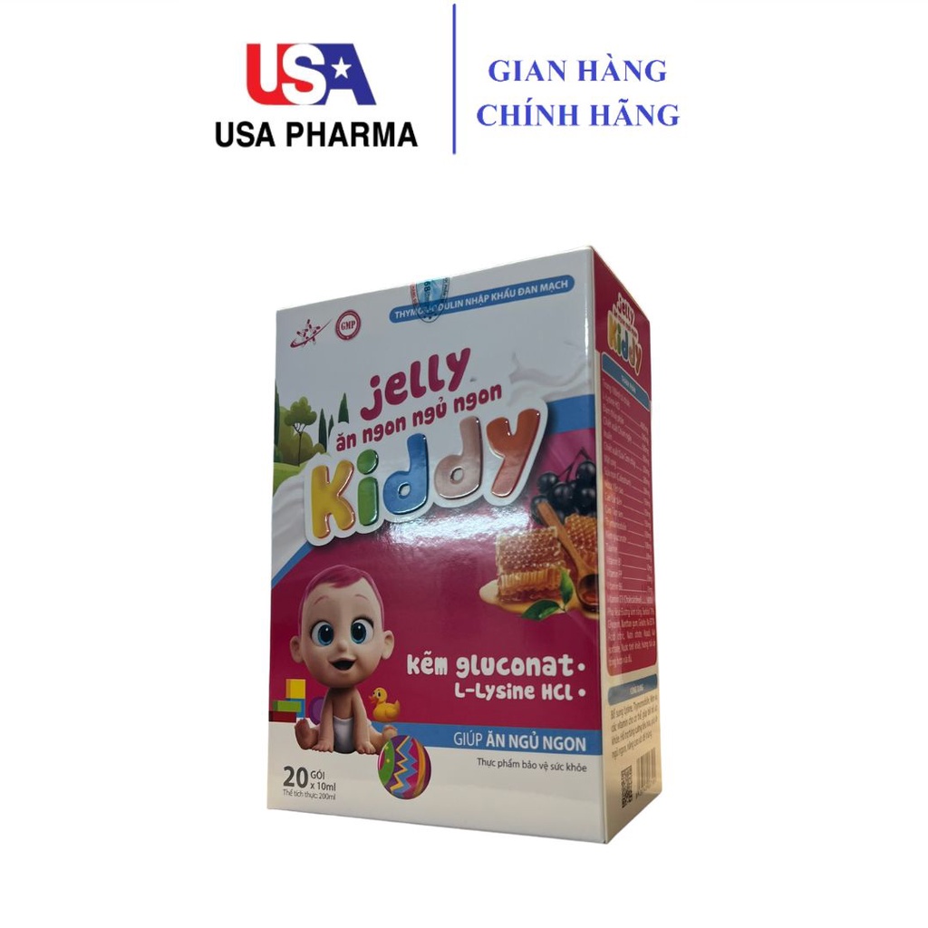 Thạch Jelly Kiddy Giúp Ăn Ngon Ngủ Ngon - Hộp 20 Gói