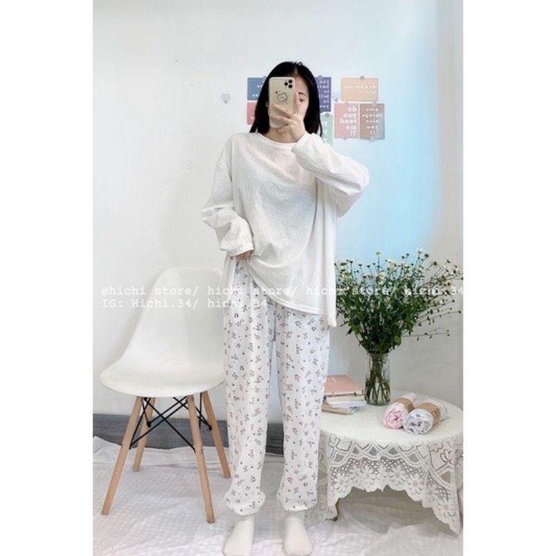 [Ảnh thật/ Có túi quần] Quần Thun Dài Nữ Mặc Nhà Có Túi Họa Tiết Xinh Xắn, Quần Ngủ Nữ Dài Mềm Mịn