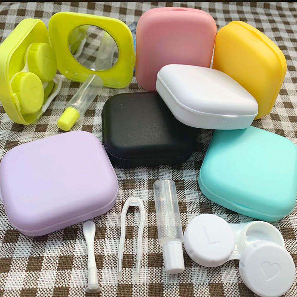 BACK2LIFE Hộp Đựng Kính Áp Tròng Mini Màu Sắc Ngọt Ngào Phong Cách Hàn Quốc Cho Nữ Ốp