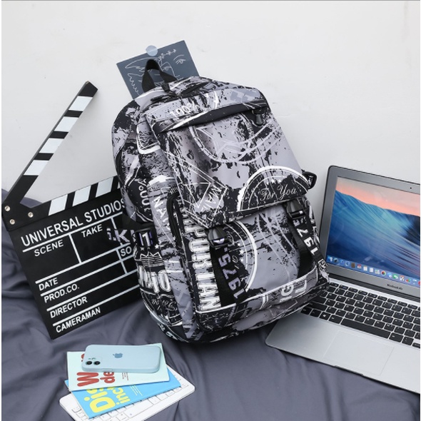 Balo học sinh - balo unisex đi học đựng laptop, vải chống thấm phong cách ulzzang siêu đẹp Msport 1hitshop MKZ103