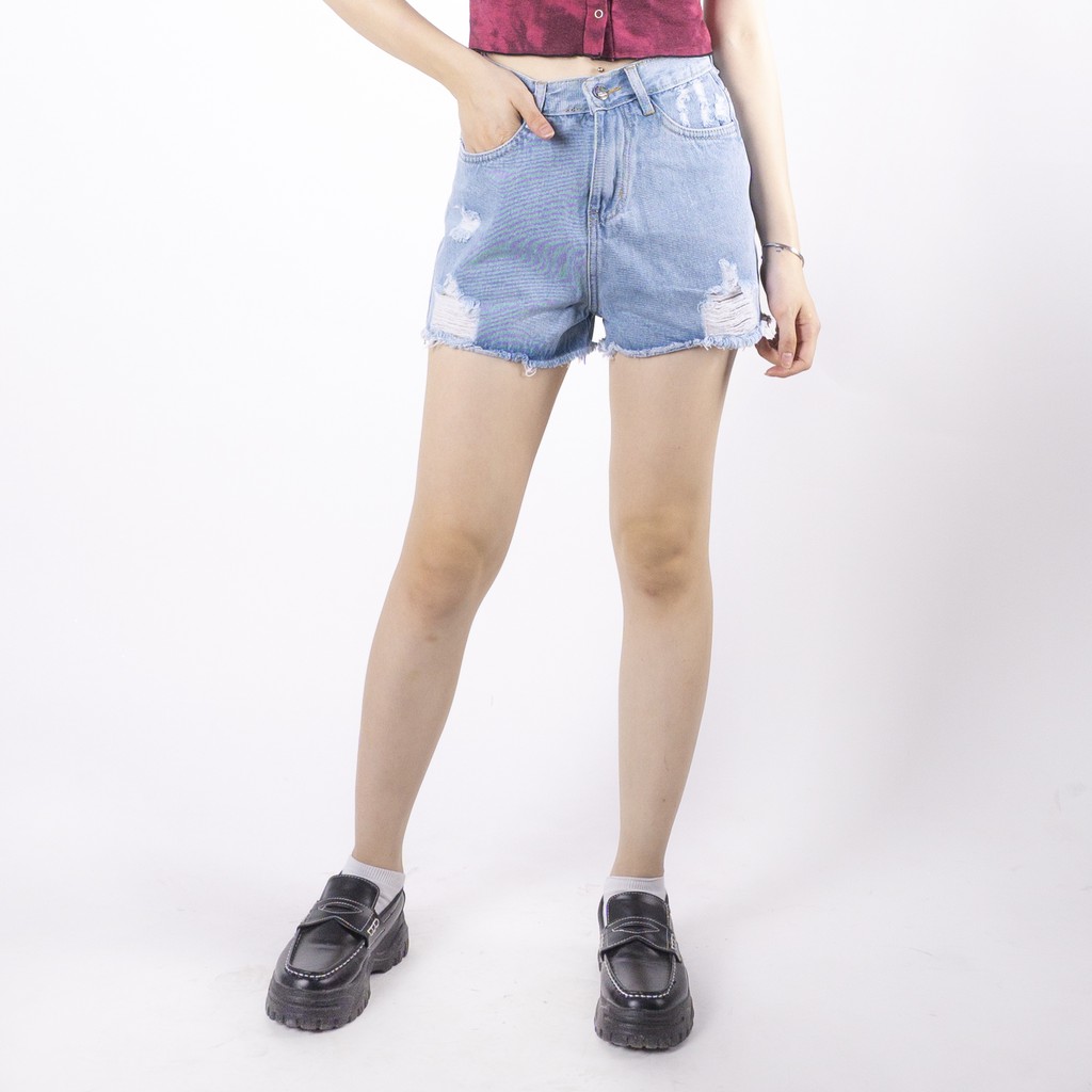 [Mã FAMAYWA giảm 10K đơn 50K] Quần short jean nữ Ulzzang GENZ mẫu rách gấu tua rua thời trang ZWJ023 | WebRaoVat - webraovat.net.vn