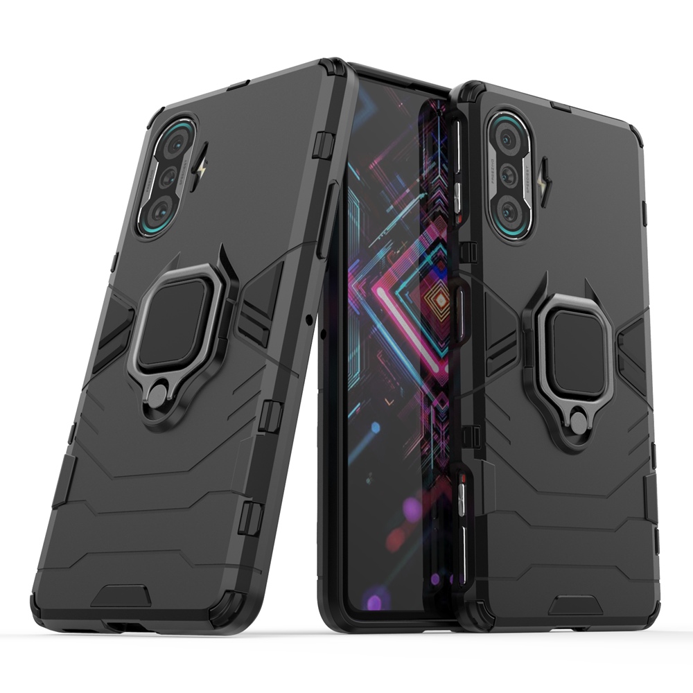 Ốp Điện Thoại PC Cứng Kiểu Giáp Chống Sốc Có Vòng Đỡ Đeo Ngón Tay Cho Xiaomi Redmi K40 Gaming