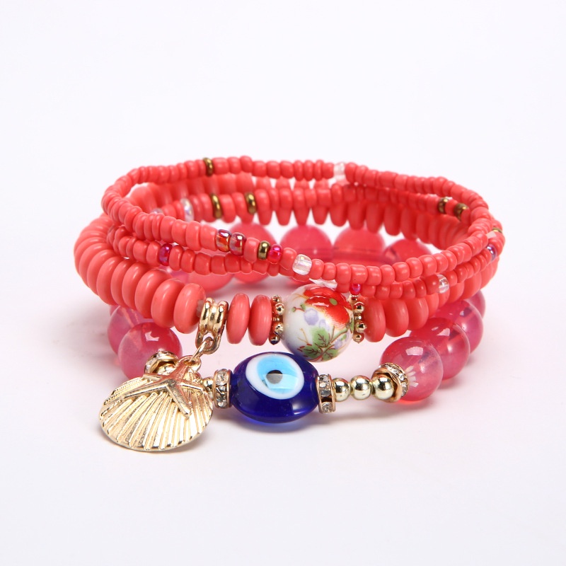 Set 4 vòng đeo tay chuỗi hạt Gmai co giãn thời trang cho nữ