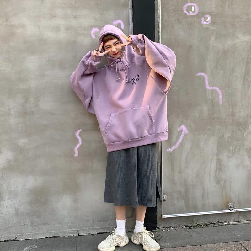 ÁO HOODIE 3 MÀU UNISEX BE TÍM XANH | BigBuy360 - bigbuy360.vn