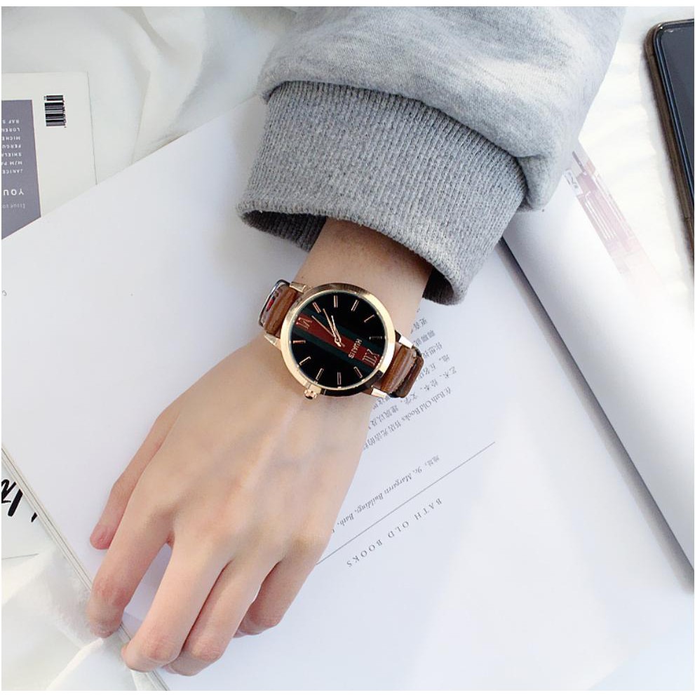 [CỰC ĐẸP] ĐỒNG HỒ NỮ DÂY DA HUANS SỌC ĐỎ DHD115 NHIỀU MÀU SIÊU HOT | BigBuy360 - bigbuy360.vn