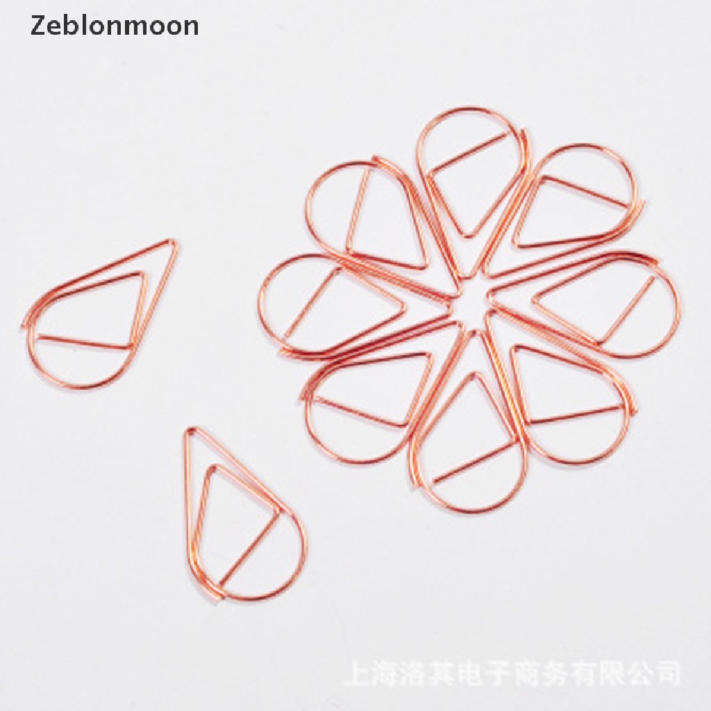 Set 50 Kẹp Giấy Kim Loại Hình Giọt Nước Dễ Thương