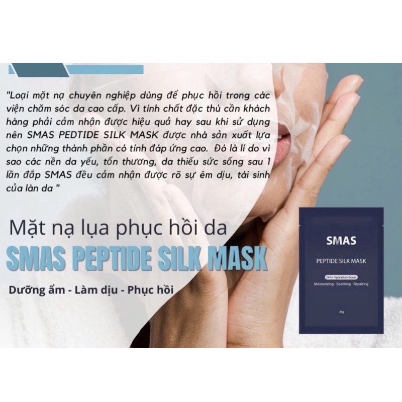 Mặt Nạ Dưỡng Ẩm SMAS Peptide Silk Mask 24H Hydration Boost Giúp Phục Hồi Cấp Ẩm Làm Dịu Da Nhật Bản 25GR - Wincy Mart