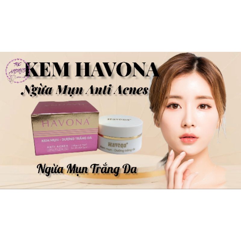 KEM MỤN MỜ THÂM DƯỠNG TRẮNG DA HAVONA ANTI ACNES