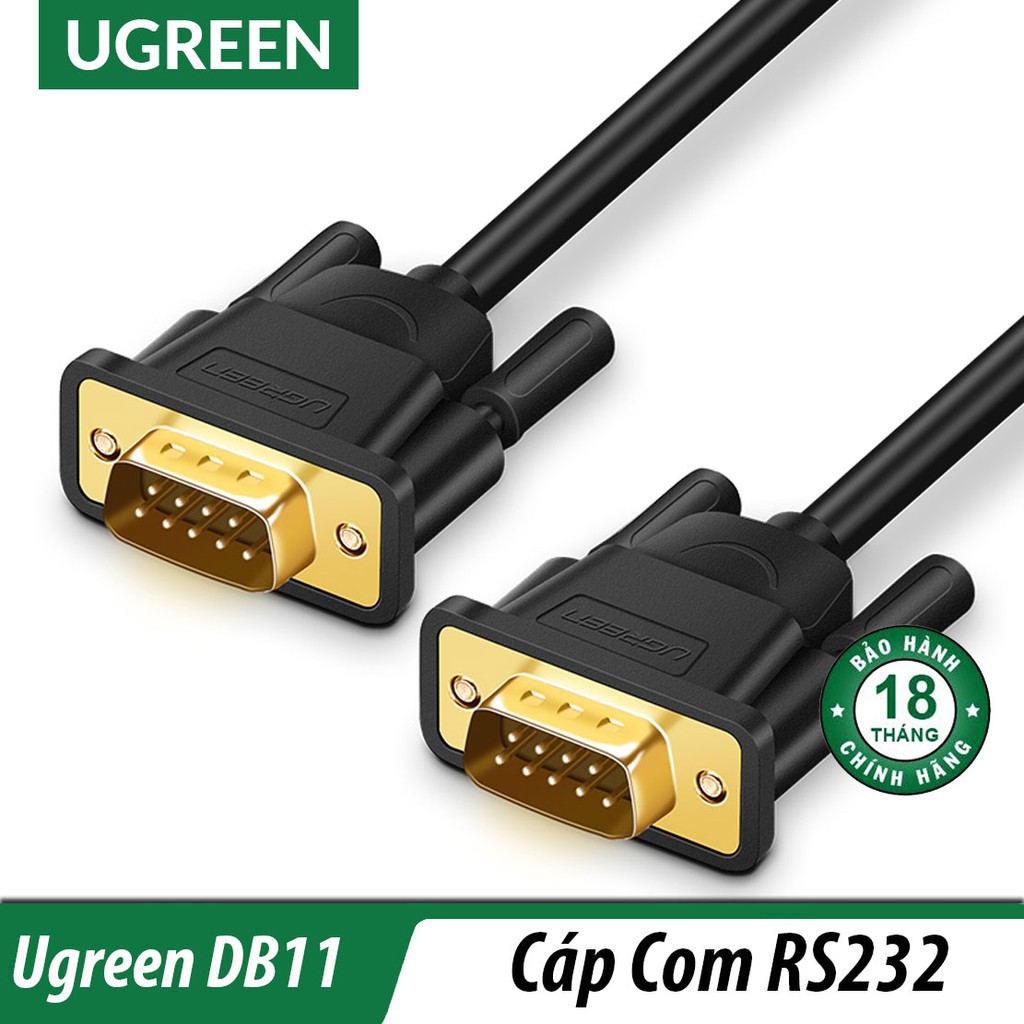 Cáp Com to Com 9 chân kim RS232-DB9 Chính Hãng Ugreen 20153 20154 20155 20156 DB101