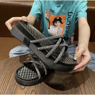 Dép thời trang dây đan đế 5cm(order)