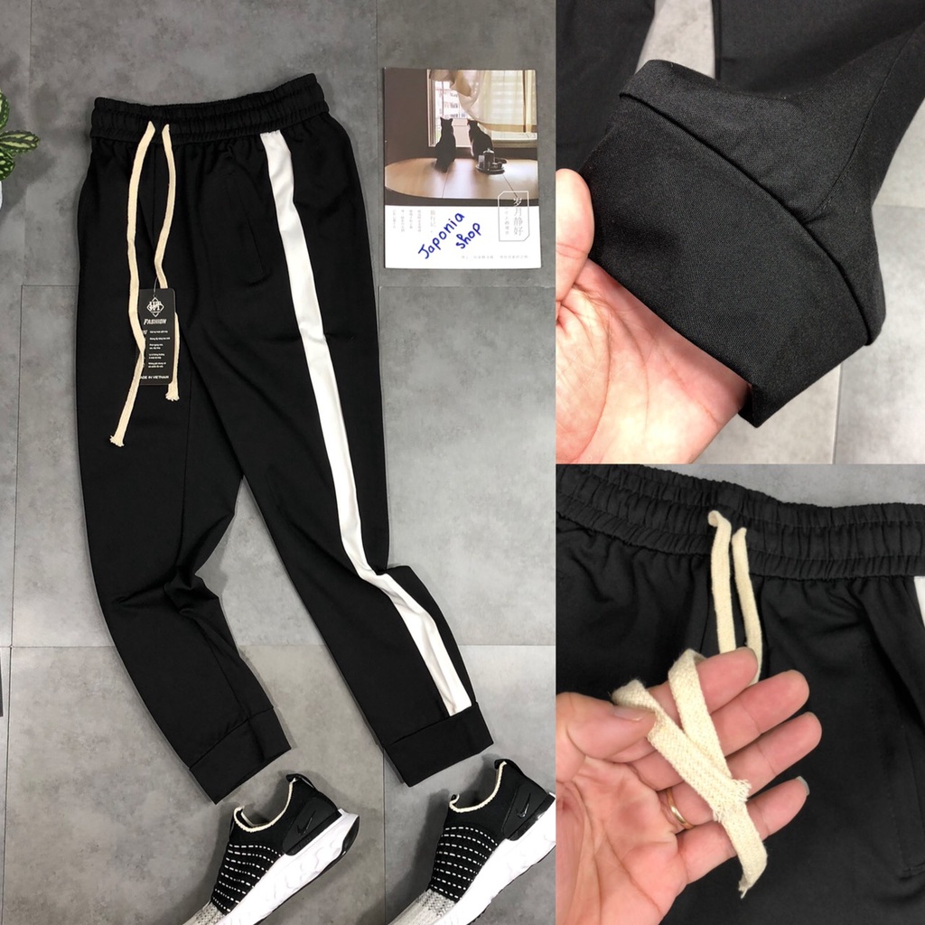 Quần jogger thể thao nam nữ, quần ống suông & bo 1 sọc chất dày dặn, vải cao cấp Joger không xù không nhăn