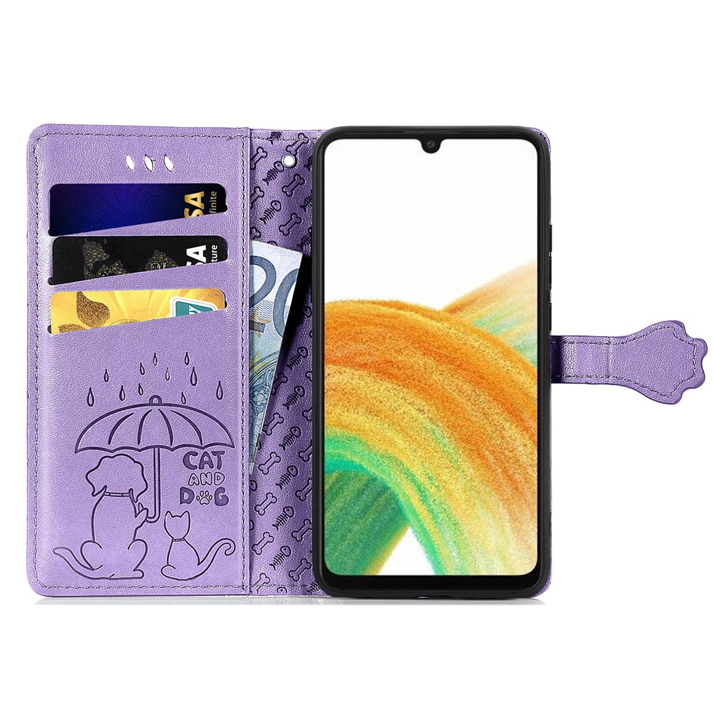 Bao Da Nắp Gập Có Ngăn Đựng Thẻ Cho Samsung Galaxy A13 A23 A33 A53 A73 5G Ví