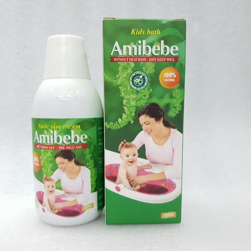 Sữa tắm thảo dược Amibebe cho bé rôm sảy mẩn ngứa