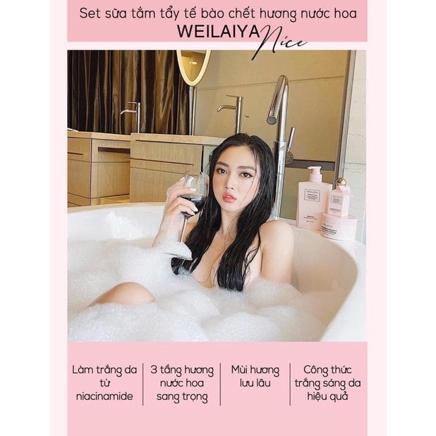 Sữa Tắm Trắng Da Hương Nước Hoa Weilaiya, Trắng Sáng Da Mịn Màng 312ml - Lunary Beauty