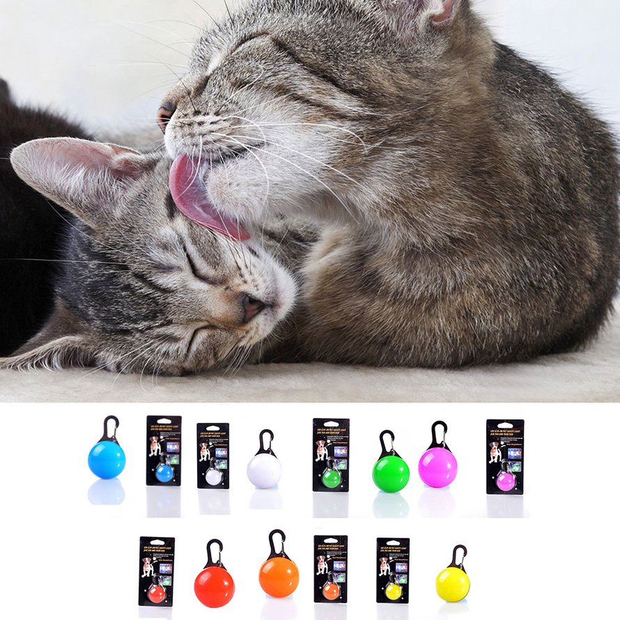 Vòng cổ hình tròn có đèn LED dễ thương cho thú cưng