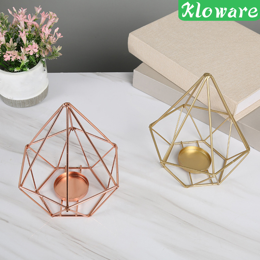 Giá Để Nến Bằng Sắt Kiểu Dáng Hình Học