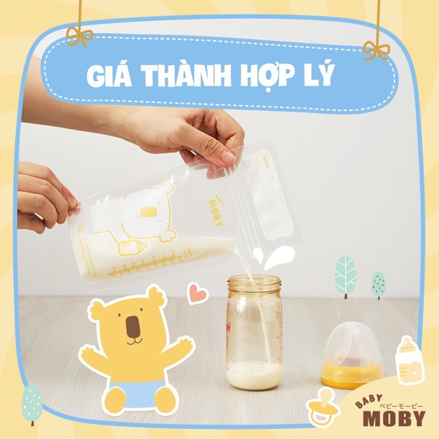 Túi trữ sữa Moby cho mẹ dung tích 150ml/ 240ml