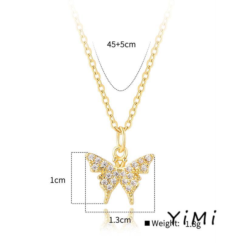 Vòng cổ Mặt Hình Bươm Bướm Nhiều Lớp Sang Trọng Cho Nữ