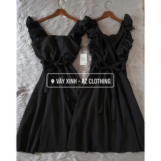ĐẦM  MAX CÁNH TIÊN DÂY CHÉO LƯNG THẮT NƠ EO MÀU ĐỎ, ĐEN, VÀNG FREE SIZE