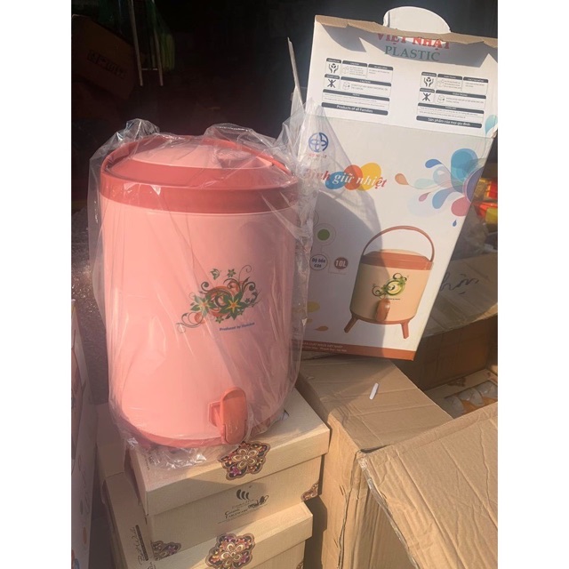 Bình giữ nhiệt, bình ủ trà 6L, 8L, 10L có vòi rót và quai xách nhựa Việt Nhật