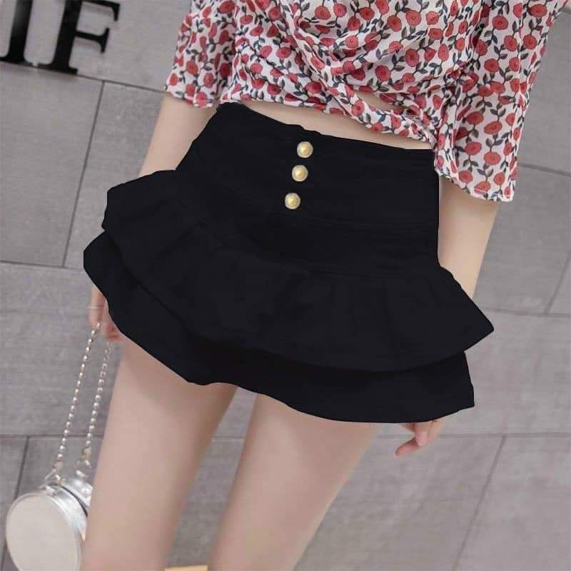 CHÂN VÁY TẦNG NÚT SIÊU XINH CÓ LÓT