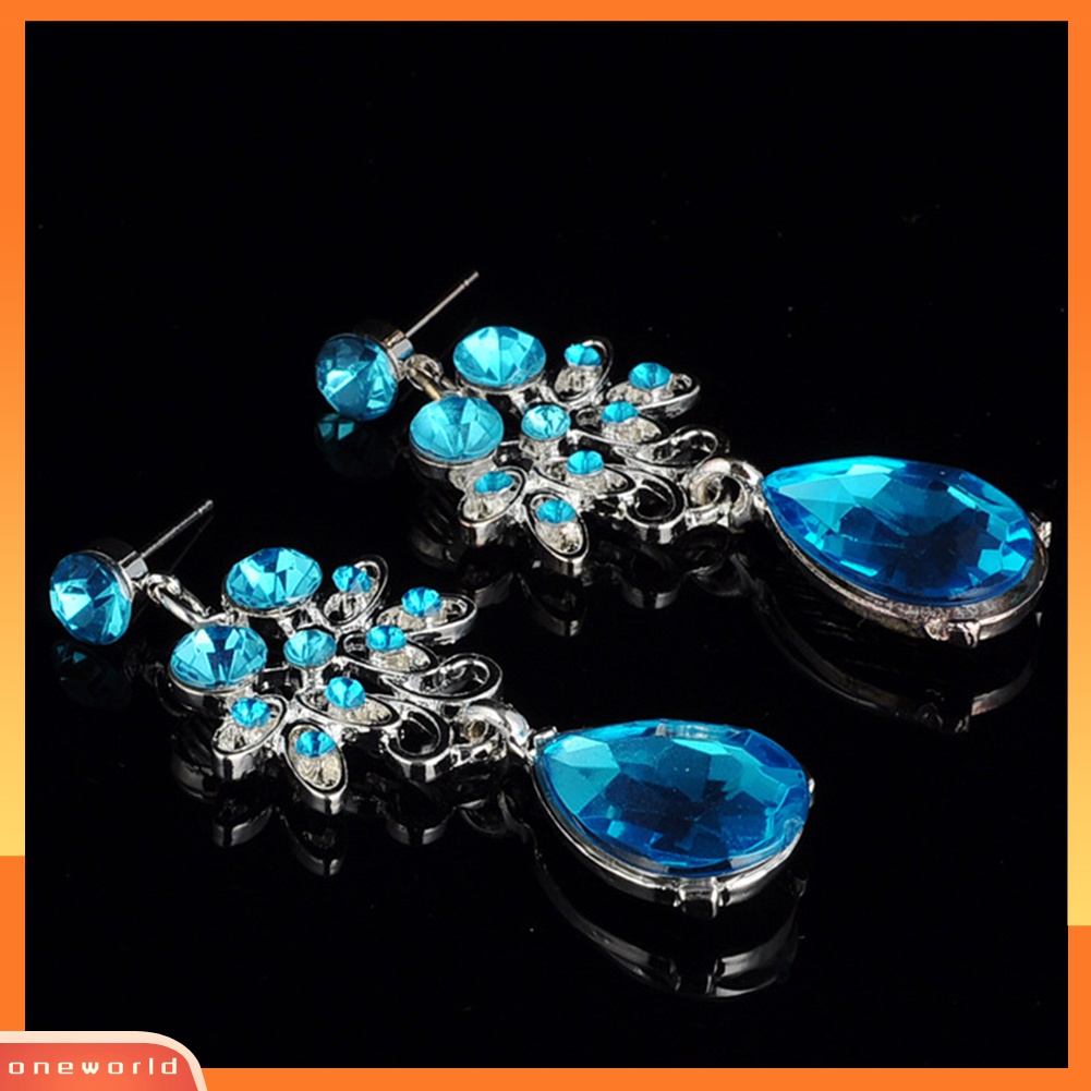 Bộ Vòng cổ + Bông Tai Đính Đá Hình Bướm &amp; Giọt Nước