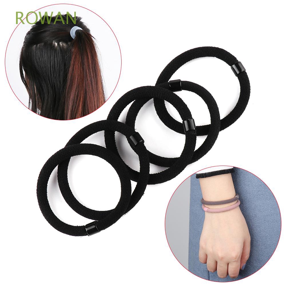 Bộ 5 dây buộc tóc co dãn màu trơn xinh xắn cho nữ