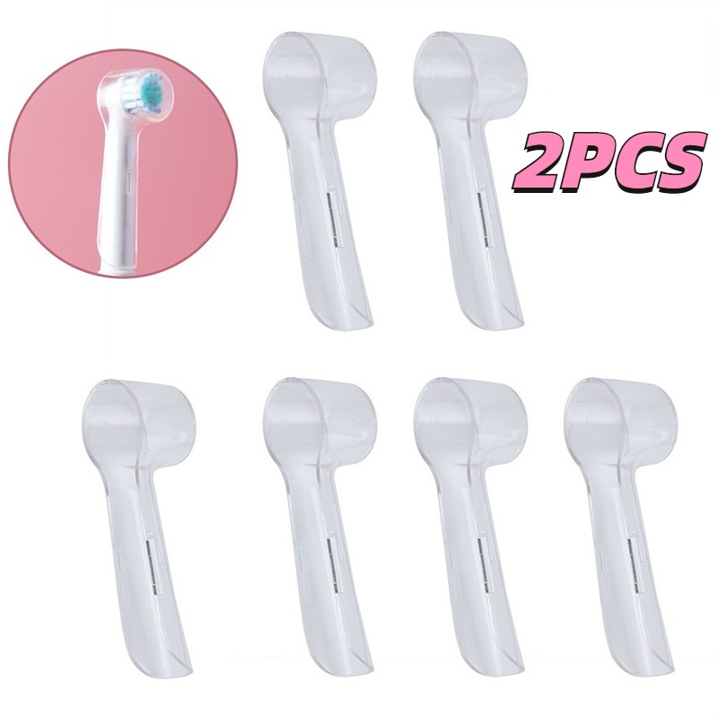 Set 2 Vỏ Bọc Bảo Vệ Đầu Bàn Chải Đánh Răng Điện Trong Suốt Chống Bụi Tiện Dụng Mang Theo Du Lịch