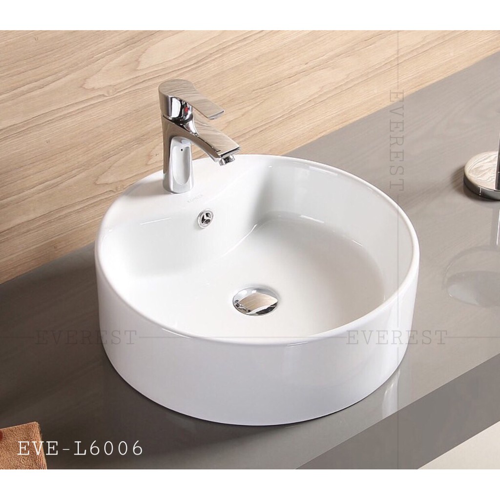 Chậu rửa mặt bằng men sứ cao cấp, Lavabo rửa mặt bằng sứ tráng men nano cao cấp