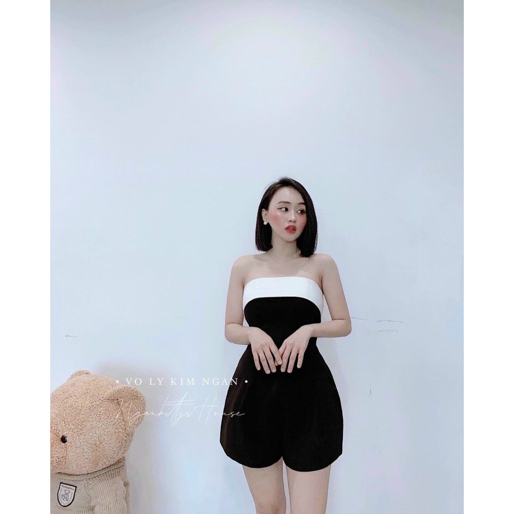 jum đùi ống voan phối viền cổ nơ lưng mẫu mới nhất cực xinh LYN9