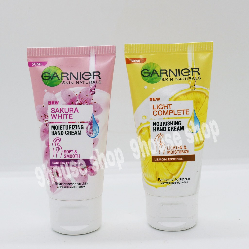 01 Tuýp Kem Dưỡng Ẩm Trắng Da Tay GARNIER Moisturizing Hand Cream 50ml