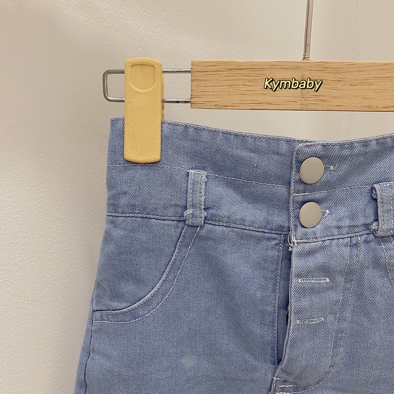 Quần short jean cạp cao cho bé Q649