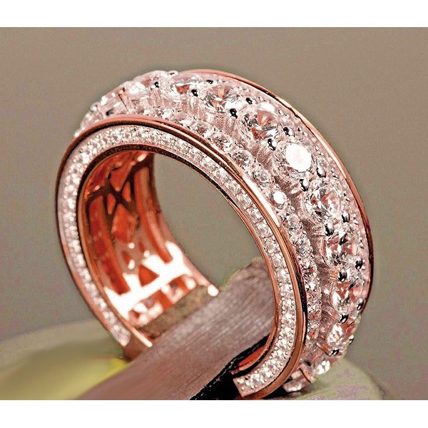 Nhẫn mạ vàng 14K đính đá thời trang sang trọng cho nữ