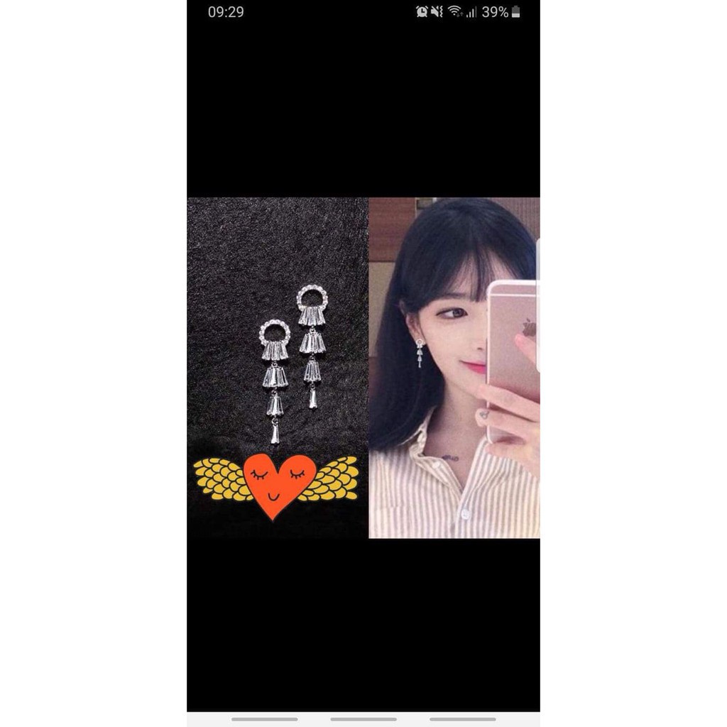 Bông tai nữ bạc thật dáng dài nổi bật chất liệu bạc ta cao cấp sáng đẹp ms48/ Trang sức bạc JQN