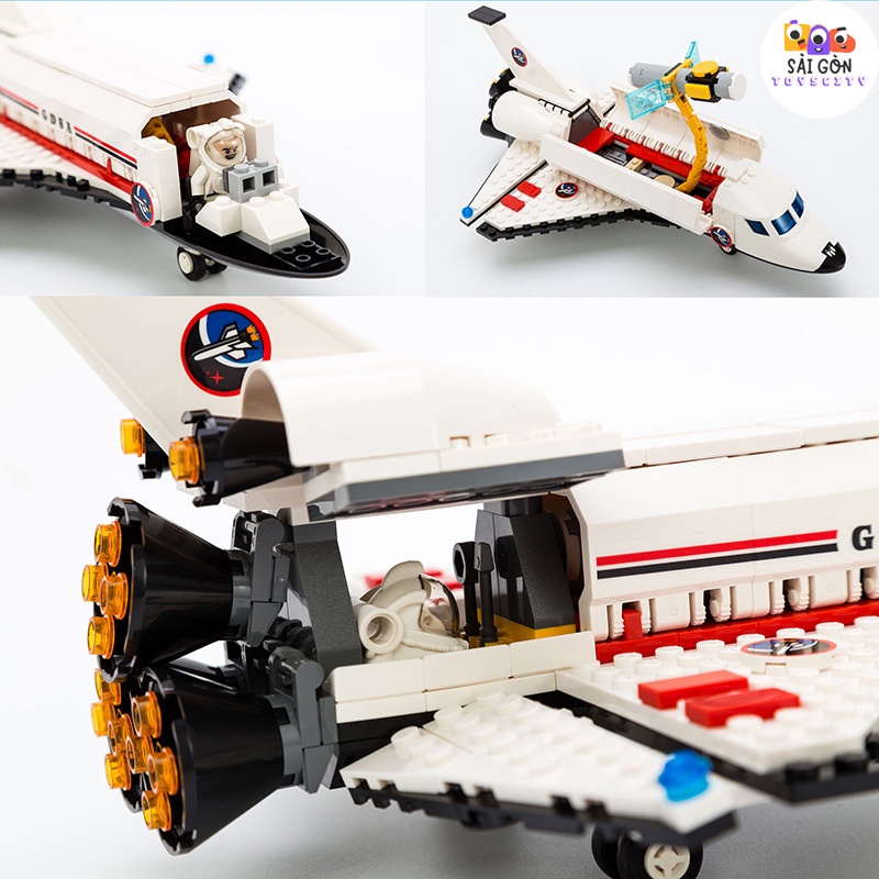 Đồ Chơi Lắp Ráp Kiểu LEGO Mô Hình Tàu Bay Không Gian Space Shutte GUDI 8815 / 11001 Với 573+ PCS Khám Phá Vũ Trụ Độc Đáo