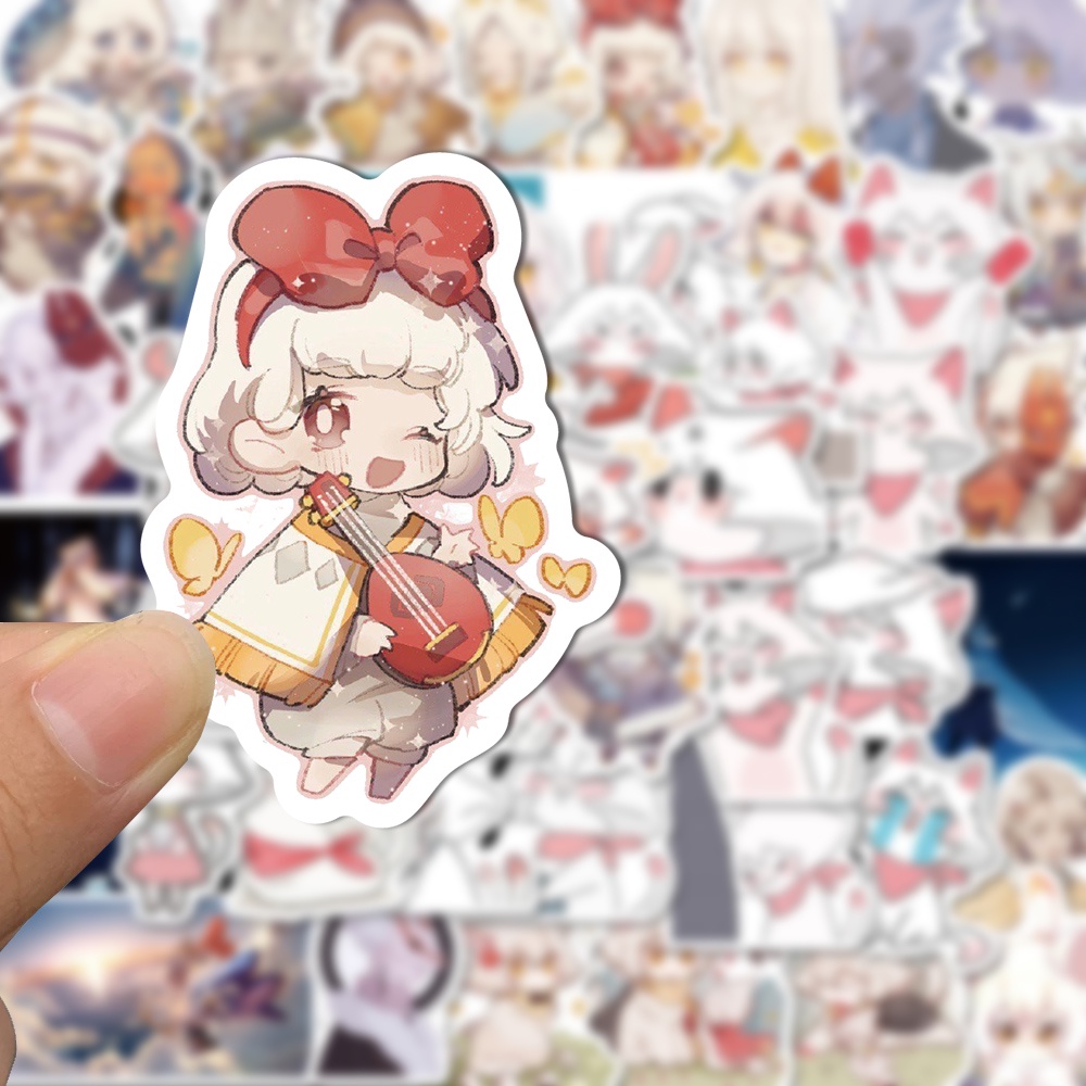 Set 50 Miếng Dán Trang Trí laptop/Cốc Nước Họa Tiết Hoạt Hình Vui Nhộn Cho Bé