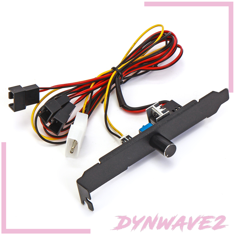 [DYNWAVE2]3 Channels PC Cooling Fan Speed Controller Governor PCI Bracket 12V Power