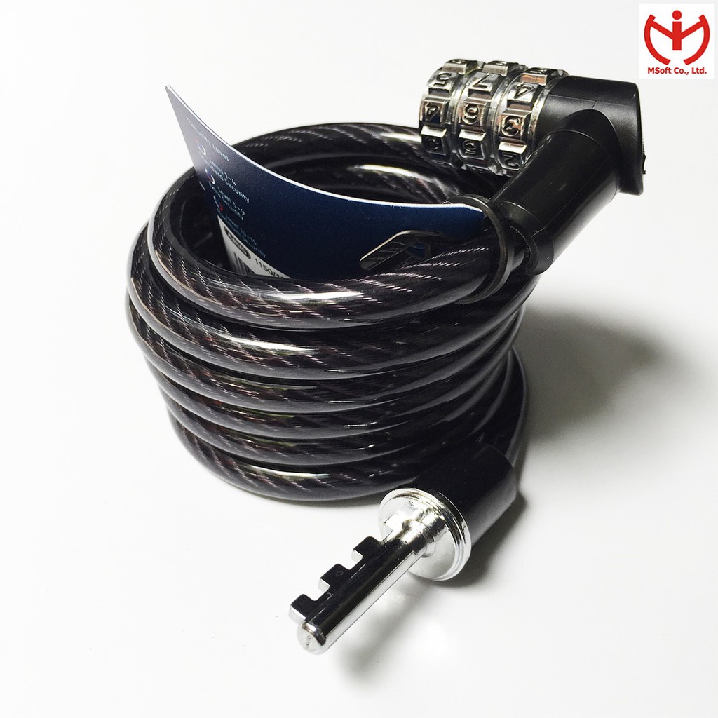 [Hỏa tốc HCM] Khóa xe đạp 3 số ABUS 1150/120 Black dây cáp dài 1.2m x 7mm mật mã cố định - MSOFT