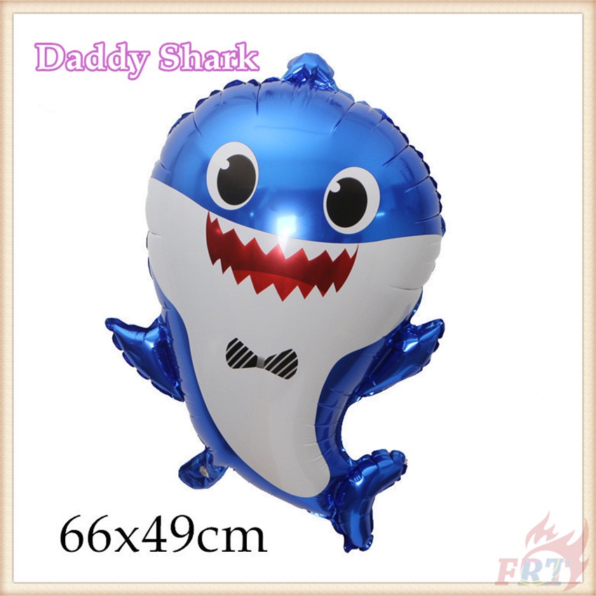 Set 25 bong bóng hình cá mập trang trí tiệc sinh nhật
