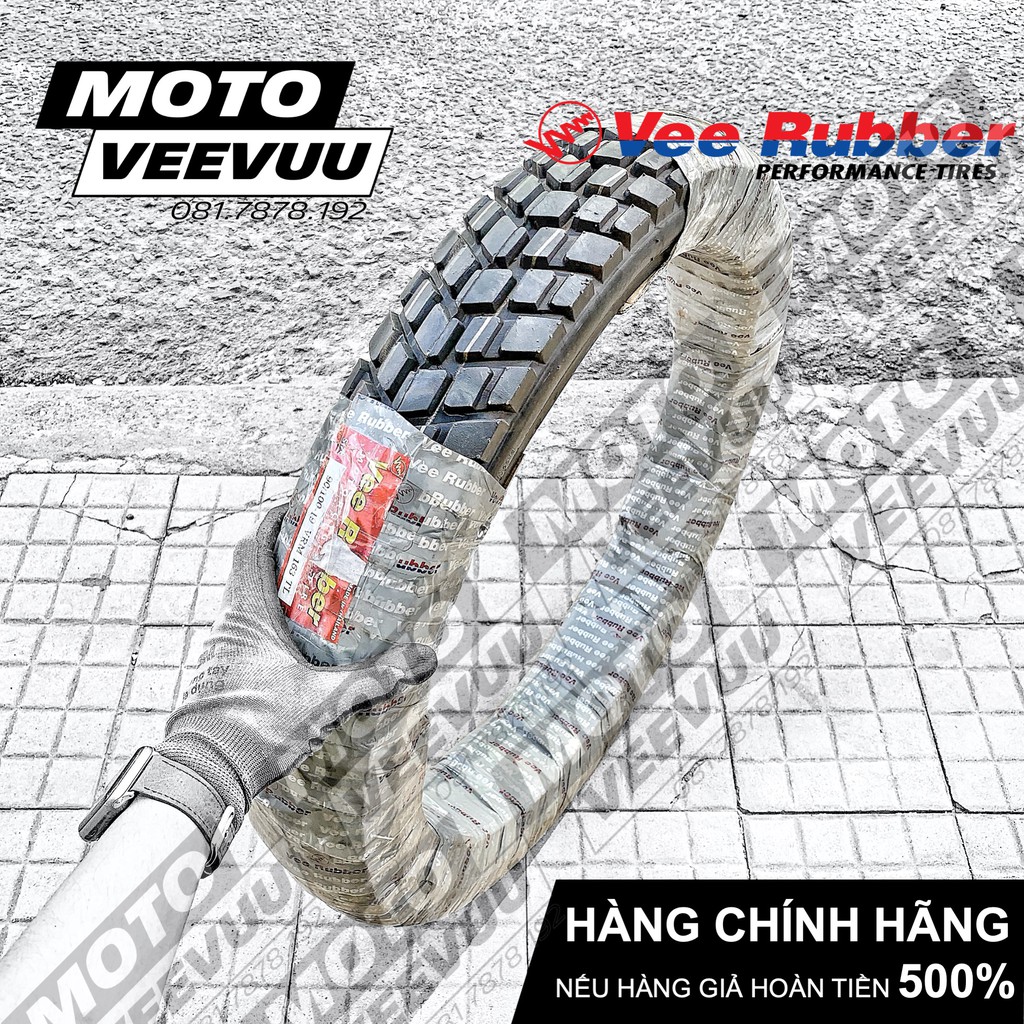 Lốp vỏ xe máy Vee Rubber 100/90-19 TL VRM163 (Lốp không ruột VeeRubber)