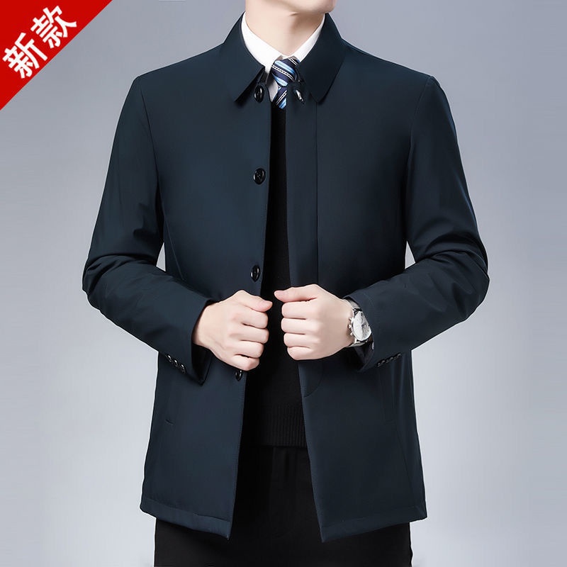 Áo khoác nam trung niên mùa xuân mùa xuân Trung cấp nam mùa xuân áo khoác dẻ bình thường mùa xuân áo khoác nam lỏn