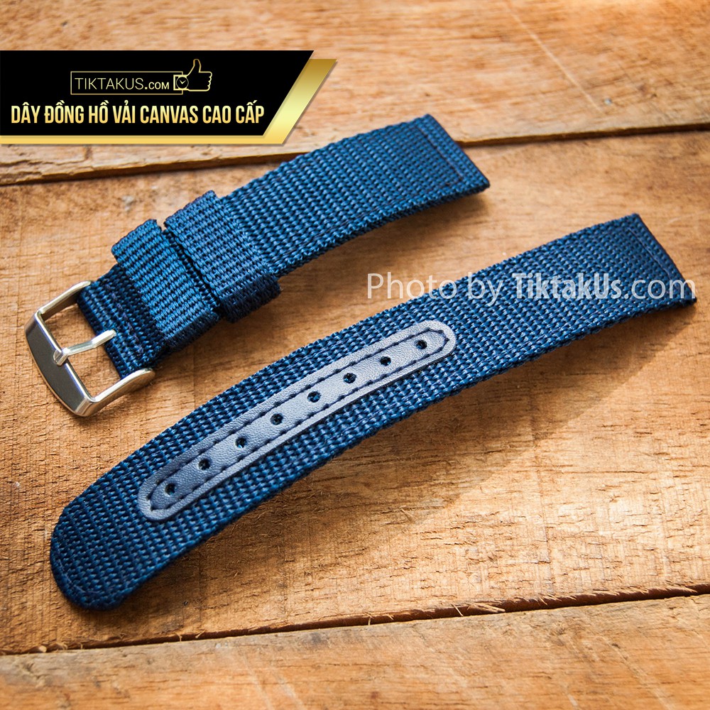 Bộ 3 dây vải dù Pilot khóa bạc cho đồng hồ (size 18-20-22mm) – Tiktakus